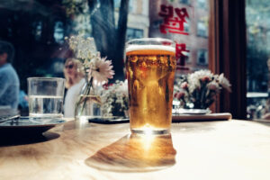 Closeup of a Pint of Beer